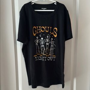 Old Navy Black Women’s Halloween 🎃 Skeleton Graphic Tee